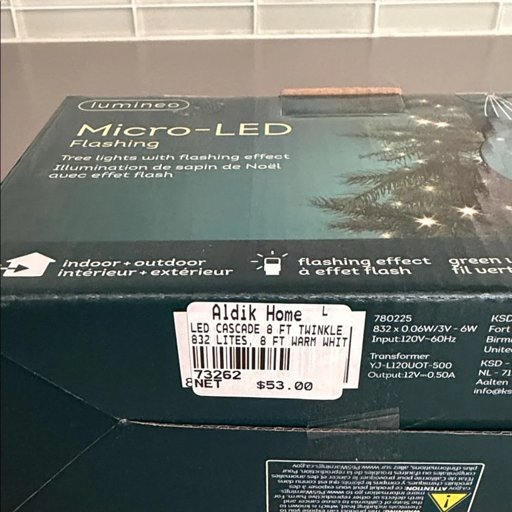 lumineo Micro-LED Flashing Tree Lights - Warm White